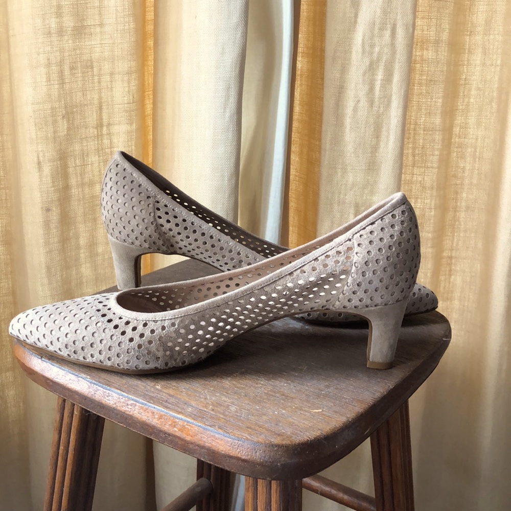 Suede high heels